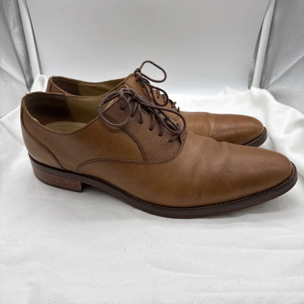 Cole Haan Brown Leather Oxford Grand OS size 11.5 M Business Casual Lace up